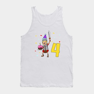 I am 4 with Centurion - kids birthday 4 years old Tank Top